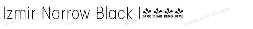Izmir Narrow Black I字体转换